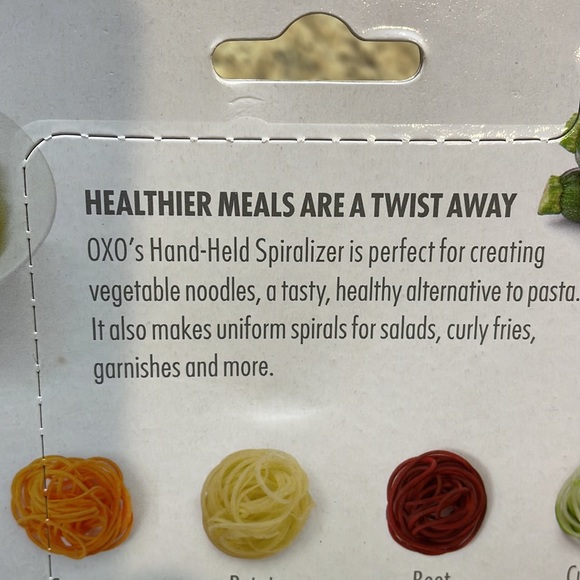 OXO Good Grips Hand Held Spiralizer. NEW! Make Veggies into Noodles - Picture 5 of 7